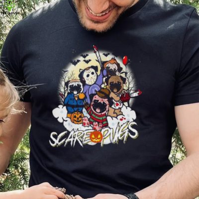 Scare pugs dog horror characters Halloween t shirt - Teeclover