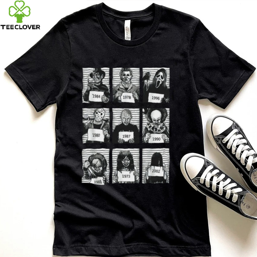 Scary Horror Movie Characters Killers Graphic Vintage T Shirt