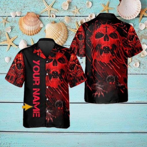 Scary Skull Screaming Personalized Hawaiian Shirt Style Gift