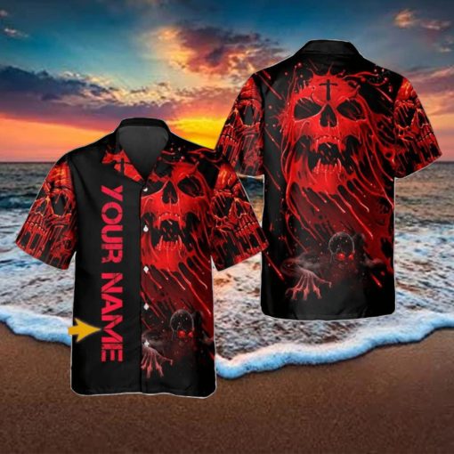 Scary Skull Screaming Personalized Hawaiian Shirt Style Gift