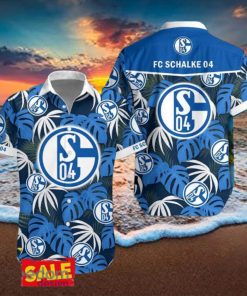 Schalke 04 Hawaiian Shirt Beach Tropical Leaf For Men Women Fans