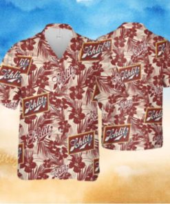 Schlitz Beer Hawaiian Shirt Tropical Flower Pattern Beach Lovers Gift