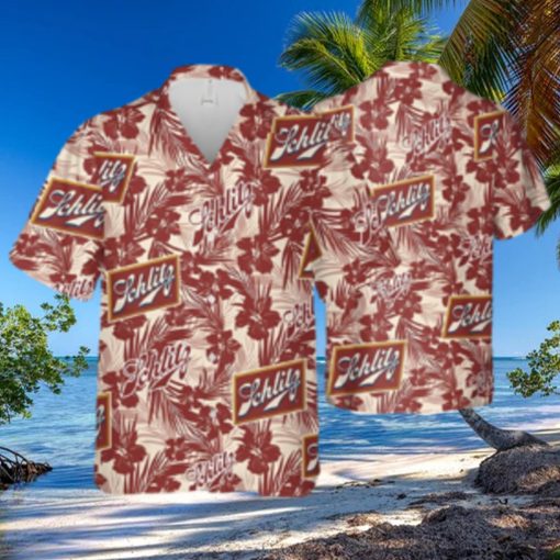 Schlitz Beer Hawaiian Shirt Tropical Flower Pattern Beach Lovers Gift