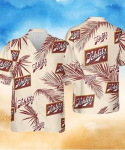 Schlitz Beer Palm Leaves Pattern Hawaiian Shirt