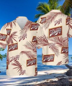 Schlitz Beer Palm Leaves Pattern Hawaiian Shirt