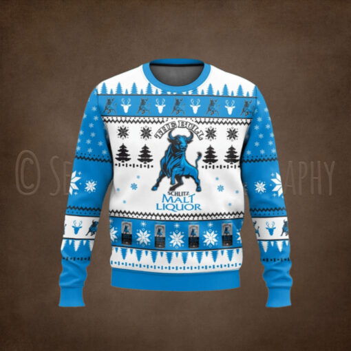 Schlitz Malt Liquor Ugly Christmas Sweater