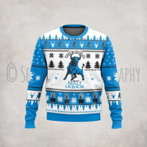 Schlitz Malt Liquor Ugly Christmas Sweater