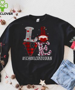 School Custodian Love Women Leopard Appreciation Valentine Shirt