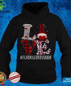 School Custodian Love Women Leopard Appreciation Valentine Shirt