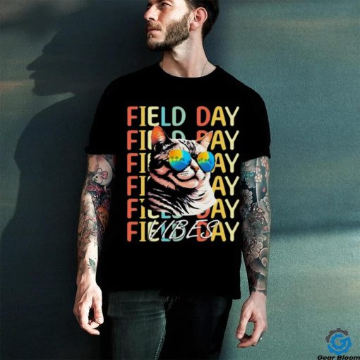 School Field Day Vibes Summer 2024 Cat Teachers Shirt