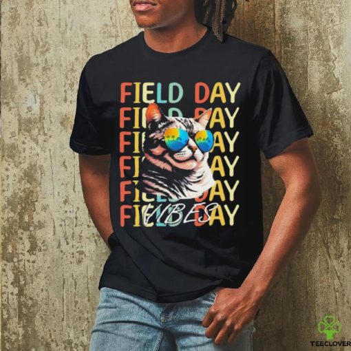 School Field Day Vibes Summer 2024 Cat Teachers Shirt