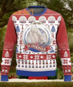 Schooner Beer Ugly Christmas Sweater – Fun Holiday Beer Lover Sweater