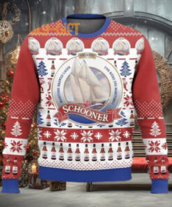 Schooner Beer Ugly Christmas Sweater – Fun Holiday Beer Lover Sweater