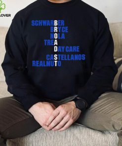 Schwarber Bryce Nola Trea Day Care Castellanos Realmuto Broad St names 2024 shirt