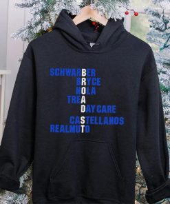 Schwarber Bryce Nola Trea Day Care Castellanos Realmuto Broad St names 2024 shirt