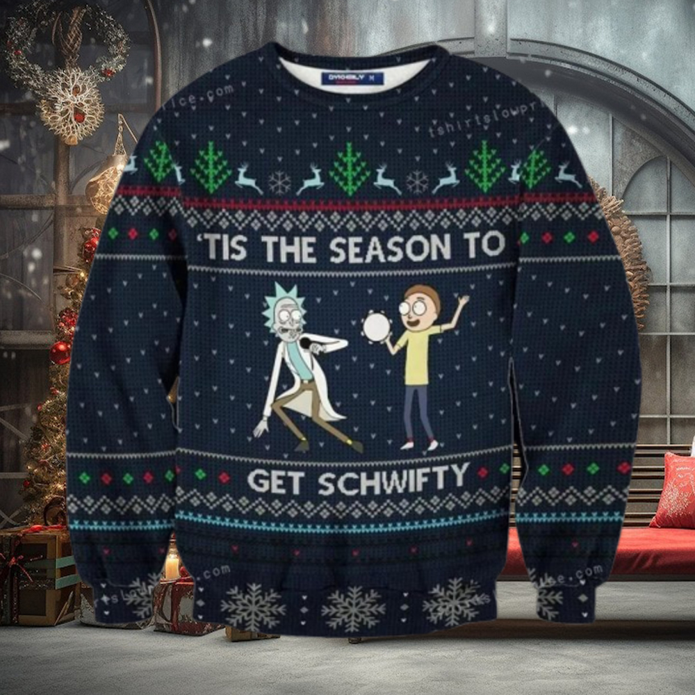 Schwifty Tis The Season Rick And Morty Ugly Christmas Sweater Schwifty Tis The Season Rick And Morty Ugly Christmas Sweater