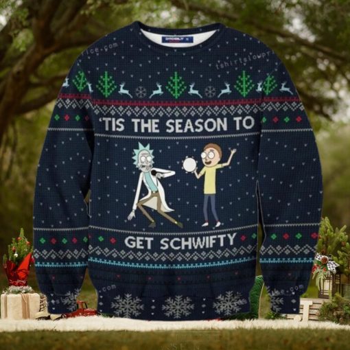 Schwifty Tis The Season Rick And Morty Ugly Christmas Sweater