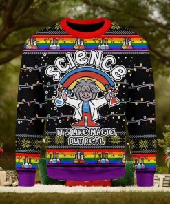 Science LGBT Unicorn Ugly Christmas Sweater Xmas Gift Christmas Gift Sweater