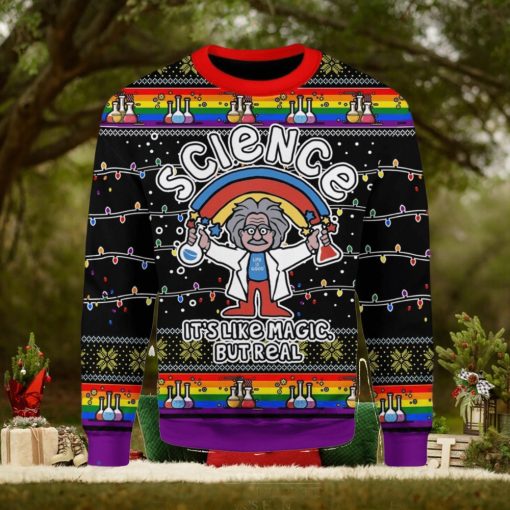 Science LGBT Unicorn Ugly Christmas Sweater Xmas Gift Christmas Gift Sweater