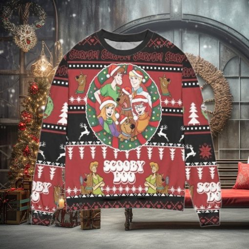 Scooby Doo Christmas Pine Tree Womens Ugly Sweater