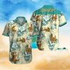 The Cure Music Band Logo Hawaiian Shirt Thunder And Guitar Black Red For Fans Gift Holidays