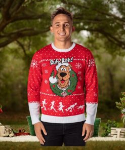 Scooby Doo Men’s Ruh Roh! Santa Scooby Christmas Ugly Sweater