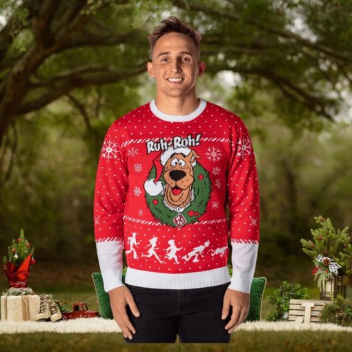 Scooby Doo Men’s Ruh Roh! Santa Scooby Christmas Ugly Sweater