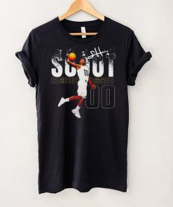 Scoot Henderson professional basketball player Portland Trail Blazers number 00 signature shirt 7 Scoot Henderson professional basketball player Portland Trail Blazers number 00 signature shirt