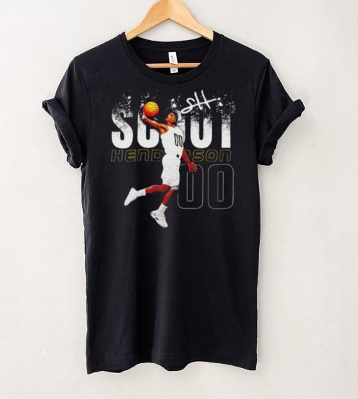 Scoot Henderson professional basketball player Portland Trail Blazers number 00 signature shirt