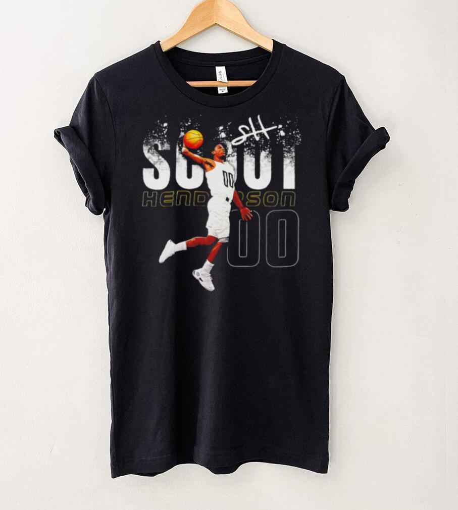 Scoot Henderson professional basketball player Portland Trail Blazers number 00 signature shirt Scoot Henderson professional basketball player Portland Trail Blazers number 00 signature shirt