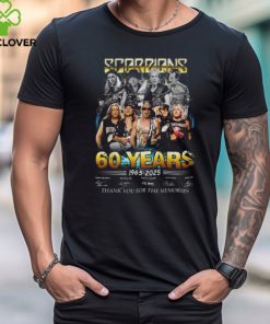 Scorpions 60 Years 1965 2025 Thank You For The Memories T Shirt