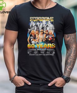 Scorpions 60 Years 1965 2025 thank you for the memories signature shirt