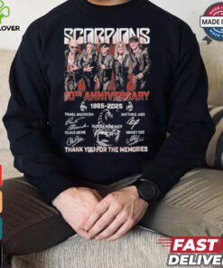 Scorpions Coming 60th Anniversary 1965 2025 Thank You For The Memories Signatures Shirt