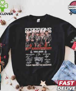 Scorpions Coming 60th Anniversary 1965 2025 Thank You For The Memories Signatures Shirt