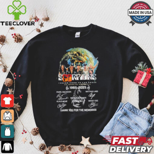 Scorpions Coming Home To Las Vegas 60 Years Of 1965 2025 Thank You For The Memories Signatures Shirt