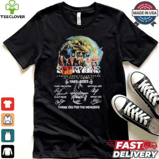 Scorpions Coming Home To Las Vegas 60 Years Of 1965 2025 Thank You For The Memories Signatures Shirt