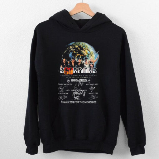 Scorpions Coming Home To Las Vegas 60 Years Of 1965 2025 Thank You For The Memories Signatures hoodie, sweater, longsleeve, shirt v-neck, t-shirt