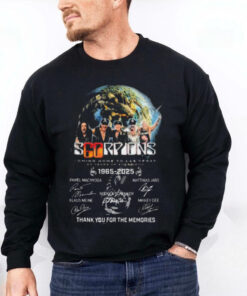 Scorpions Coming Home To Las Vegas 60 Years Of 1965 2025 Thank You For The Memories Signatures hoodie, sweater, longsleeve, shirt v-neck, t-shirt