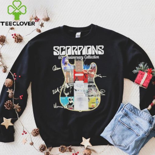Scorpions Hard Rock 60th anniversary collection guitar signatures shirt
