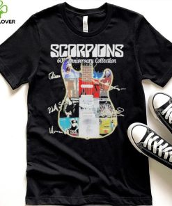 Scorpions Hard Rock 60th anniversary collection guitar signatures shirt