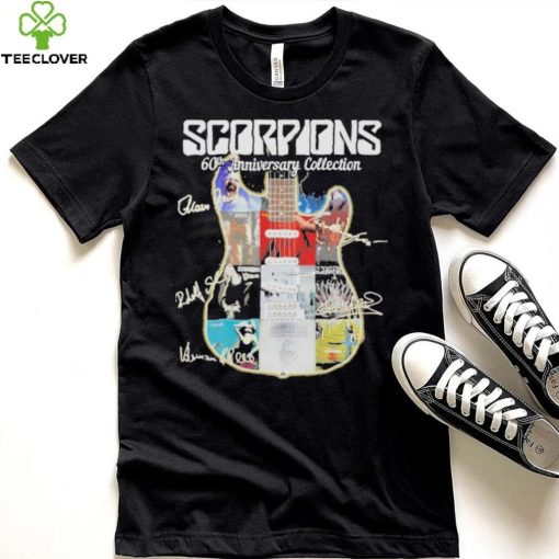 Scorpions Hard Rock 60th anniversary collection guitar signatures shirt