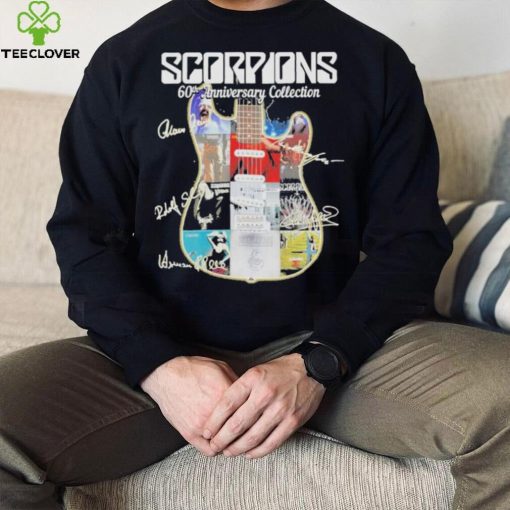 Scorpions Hard Rock 60th anniversary collection guitar signatures shirt