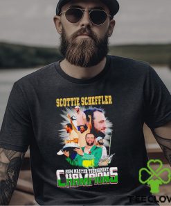 Scottie Scheffler 2024 Master Tournament Champions signature shirt