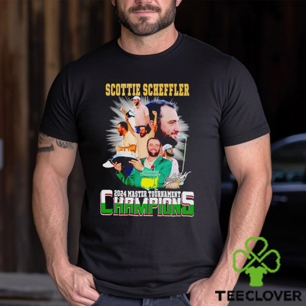 Scottie Scheffler 2024 Master Tournament Champions signature shirt Scottie Scheffler 2024 Master Tournament Champions signature shirt