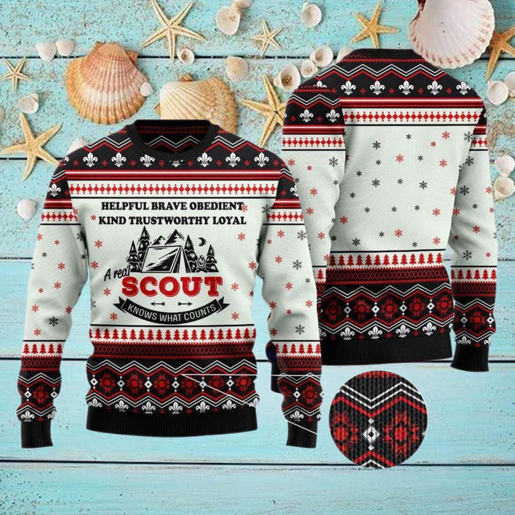Scout Knows What Counts Ugly Christmas Sweater Scout Knows What Counts Ugly Christmas Sweater