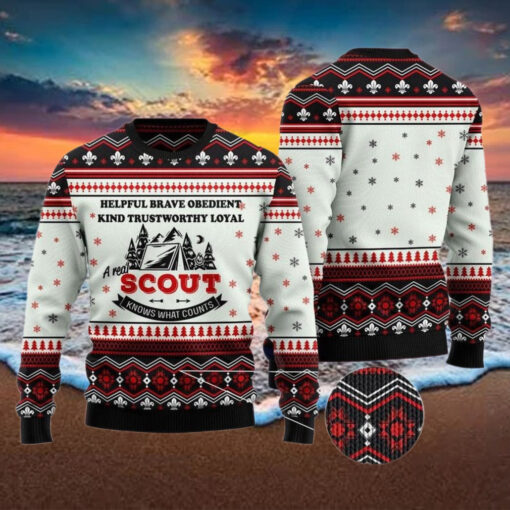Scout Knows What Counts Ugly Christmas Sweater