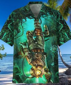 Scuba Diving Blue Amazing Design Unisex Hawaiian Shirt