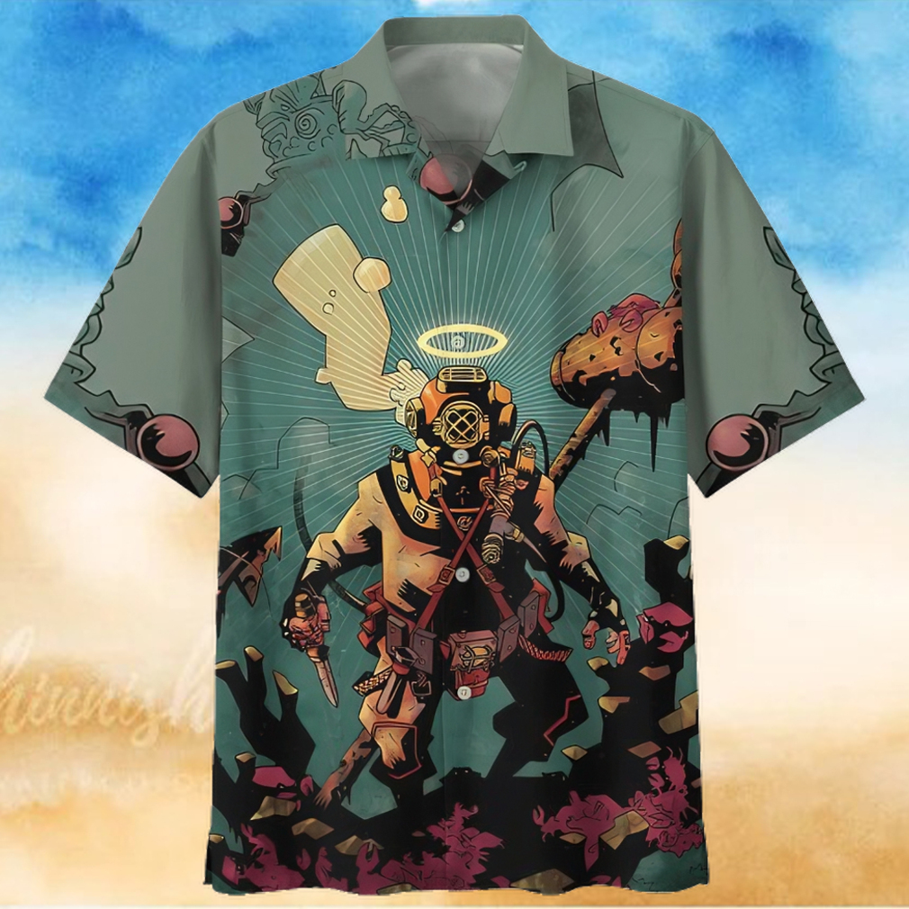 Scuba Diving Blue Awesome Design Unisex Hawaiian Shirt