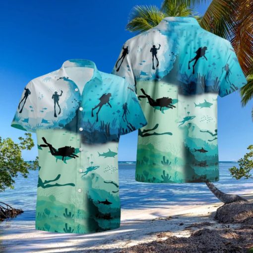 Scuba Diving Hawaii Shirt, Scuba Diver Gift, Underwater Sports Hawaii Shirt, Aloha Beach Vibe Hawaii Shirt, Scuba Diving Evolution Shirt