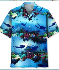 Scuba Diving Light Ocean Hawaiian Shirt